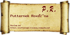 Putternek Roxána névjegykártya